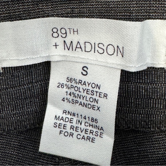 89th + Madison Gray Slim Ankle Pants Women’s Small Stretch Career Trousers - Picture 4 of 5